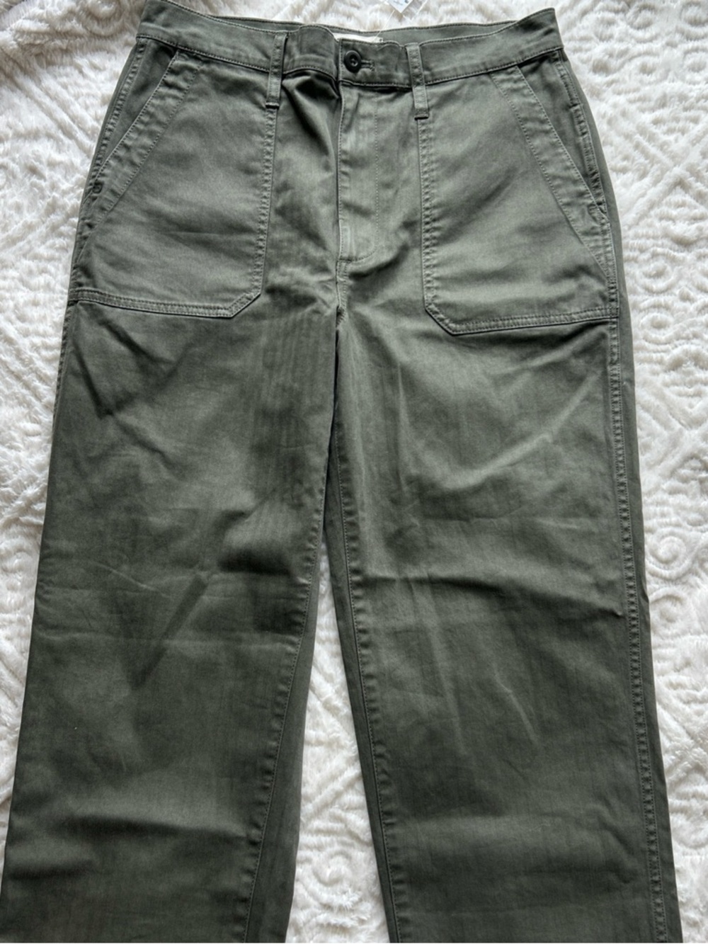 Madewell Utility Cargo Pants in Army Green NWT